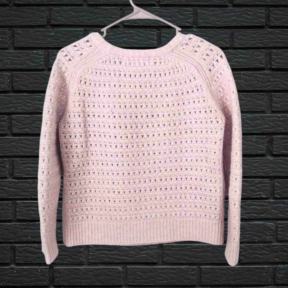 Chelsea & Theodore Women's Pink Crochet Sweater Size XS - Picture 2 of 5